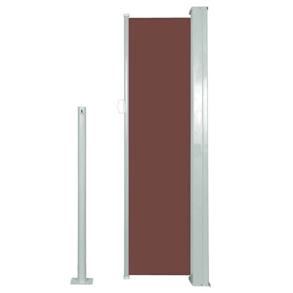 vidaXL Retractable Side Awning 120 x 300 cm Brown