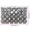 vidaXL Christmas Baubles 100 pcs Grey 3 / 4 / 6 cm