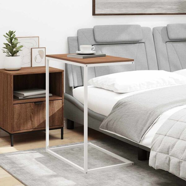vidaXL Side Table White 55x35x66 cm Engineered Wood