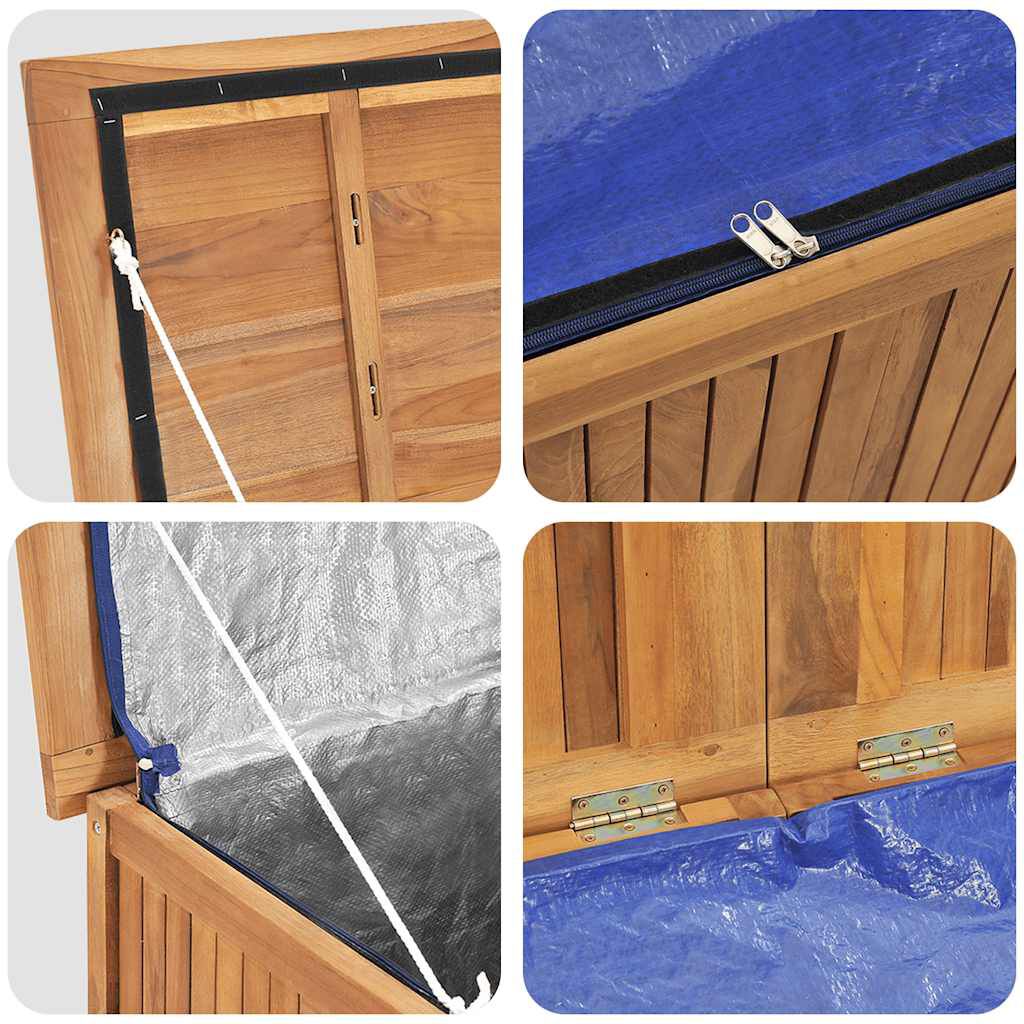 vidaXL Garden Storage Box 90x50x58 cm Solid Teak Wood