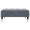 vidaXL 2-Seater Sofa Bed with Footstool Dark Grey Velvet