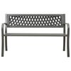 vidaXL Garden Bench 125 cm Steel Grey