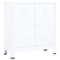 vidaXL Industrial Storage Chest White Steel