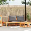 vidaXL Garden Bench with Table Dark Grey Cushions Solid Acacia Wood