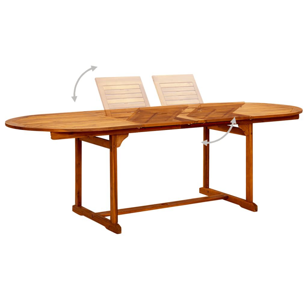 vidaXL 7 Piece Garden Dining Set Solid Wood Acacia