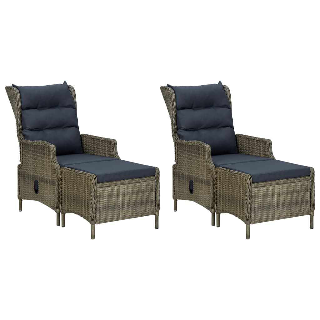 vidaXL 5 Piece Garden Dining Set Brown