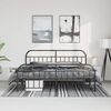 vidaXL Metal Bed Frame without Mattress with Footboard Black 193x203cm