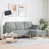 vidaXL Sofa Set with Cushion Light Grey Polyester