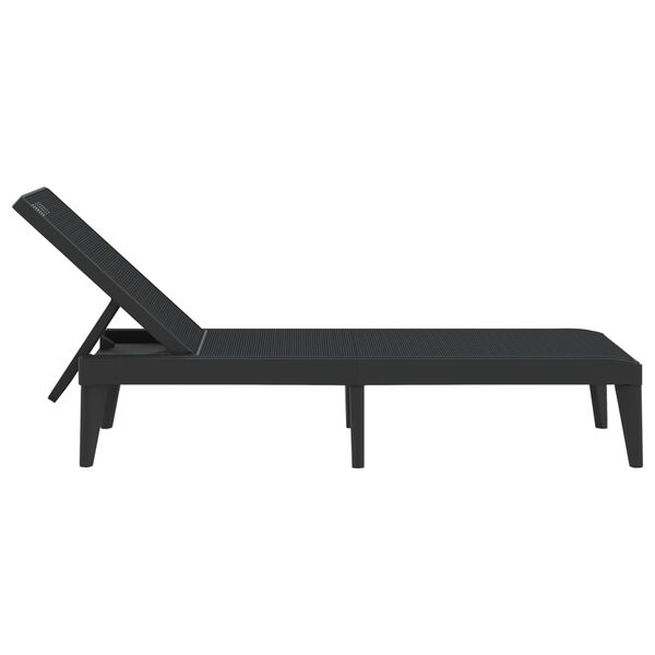 vidaXL Sun Lounger Anthracite 186x60x29 cm PP