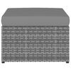 vidaXL Garden Chair with Stool Poly Rattan Anthracite