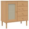 vidaXL Sideboard "SENJA" Rattan Look Brown 80x40x80 cm Solid Wood Pine