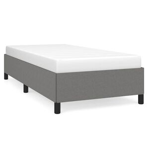vidaXL Bed Frame without Mattress Dark Grey 100x203 cm Twin XL Fabric