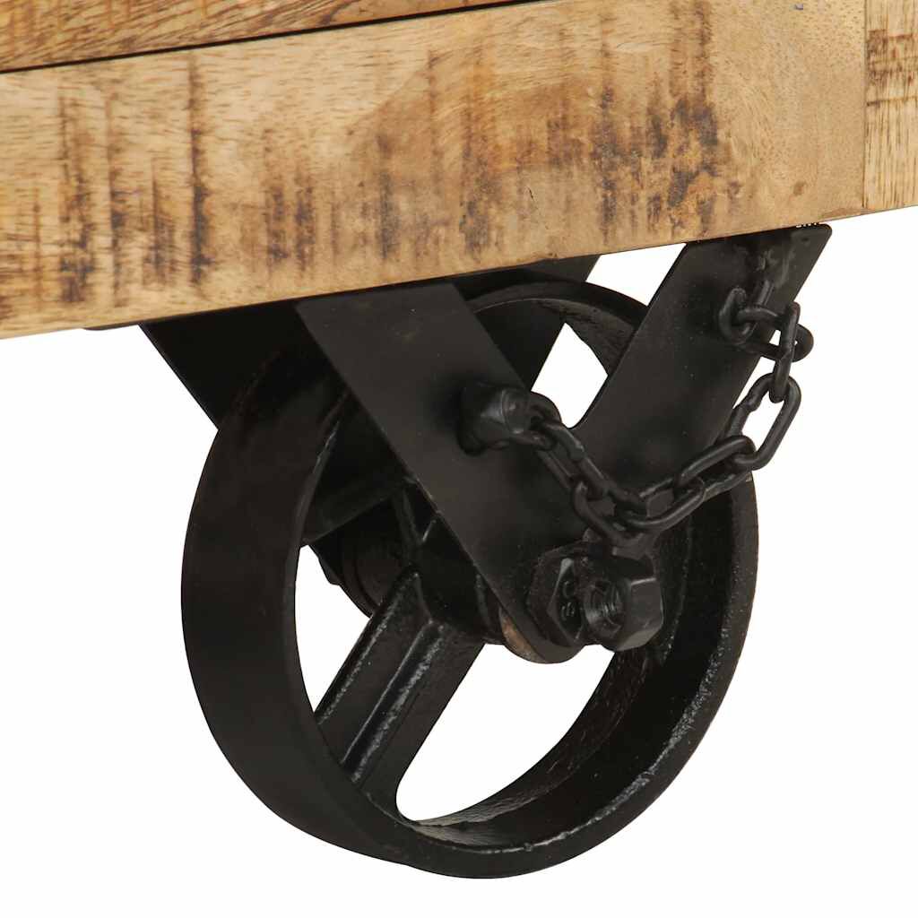 vidaXL Coffee Table Rough Mango Wood 70x70x40 cm