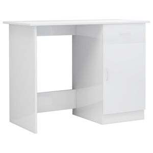 vidaXL Desk High Gloss White 100x50x76 cm Engineered Wood