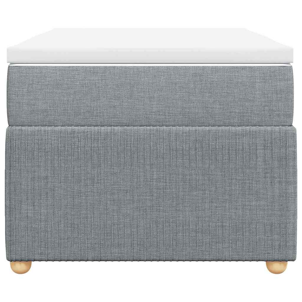 vidaXL Box Spring Bed with Mattress Light Grey Twin XL Fabric