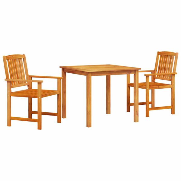 vidaXL Garden Dining Set 3 pcs Brown Solid Acacia Wood