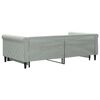 vidaXL Daybed with Trundle without Mattress Light Grey 100x190 cm
