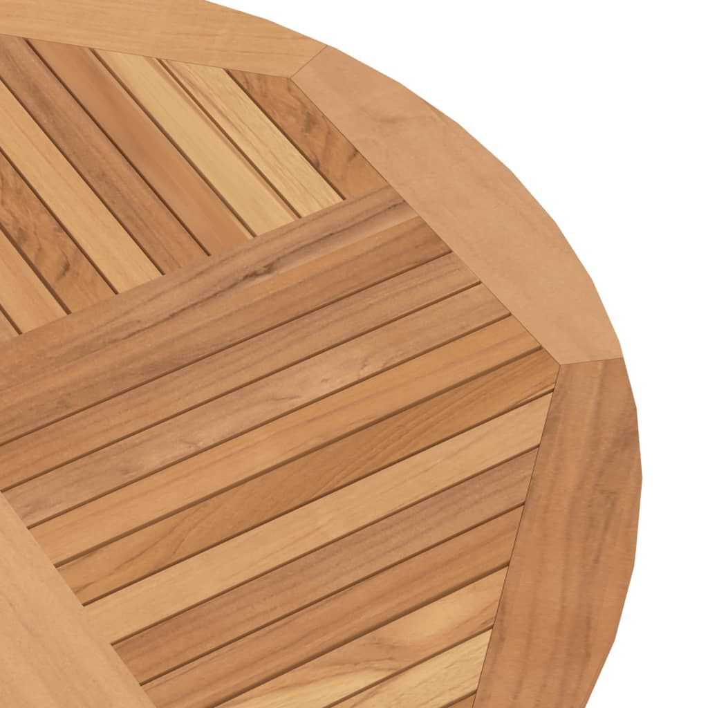 vidaXL Folding Garden Table Ø 110x75 cm Solid Wood Teak