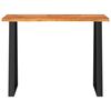 vidaXL Console Table with Live Edge 110x35x80 cm Solid Wood Acacia