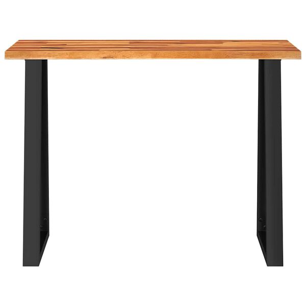 vidaXL Console Table with Live Edge 110x35x80 cm Solid Wood Acacia