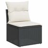 vidaXL 8 Piece Garden Sofa Set with Cushions Black Poly Rattan
