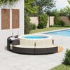 vidaXL Hot Tub Benches with Cushions 2 pcs Black Poly Rattan