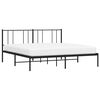 vidaXL Metal Bed Frame without Mattress with Headboard Black 193x203cm