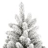 vidaXL Artificial Hinged Christmas Tree with Flocked Snow 180 cm
