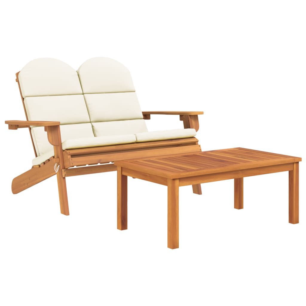 vidaXL 4 Piece Adirondack Garden Lounge Set Solid Wood Acacia