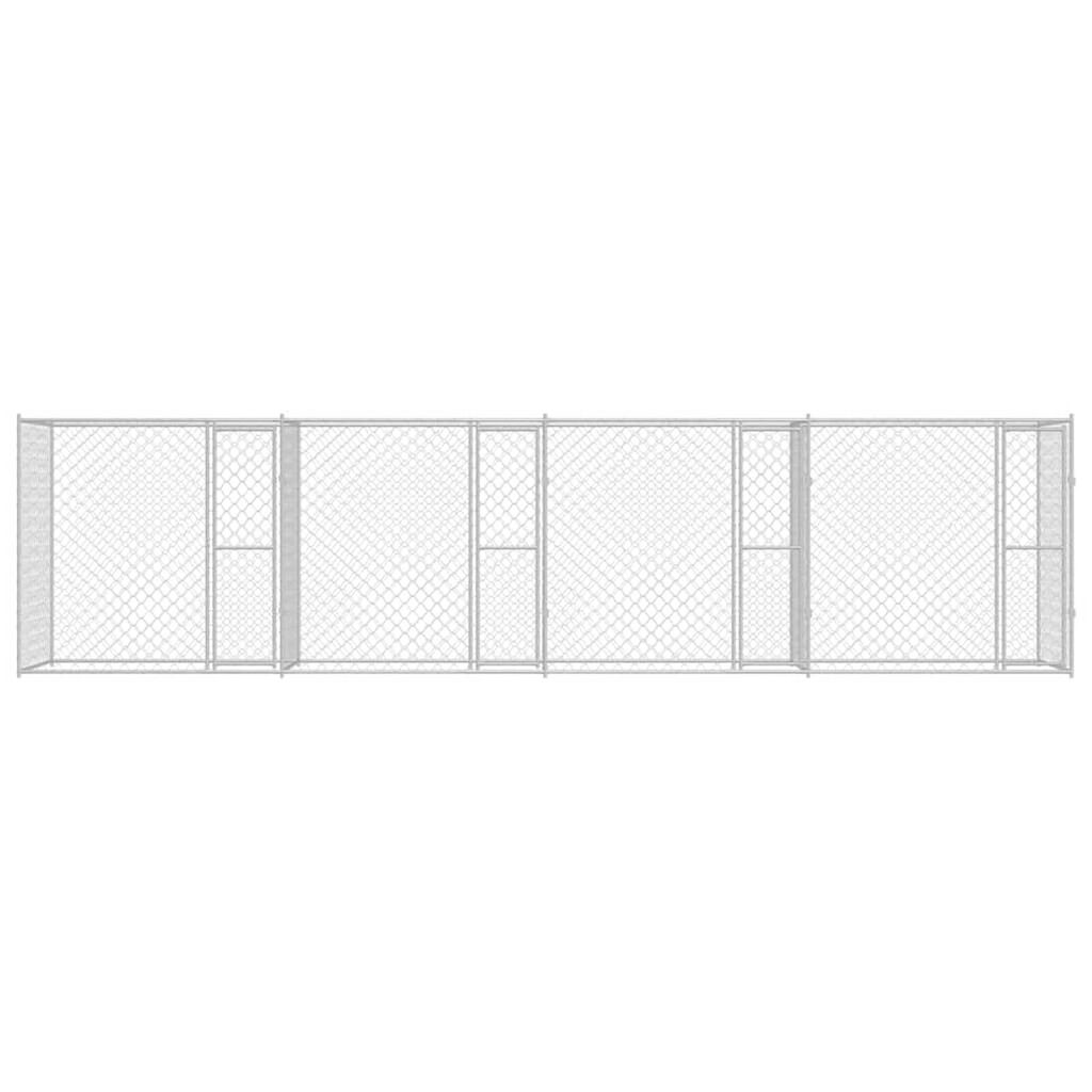 vidaXL Dog Cage Silver 800 x 200 x 200 cm Galvanised Steel