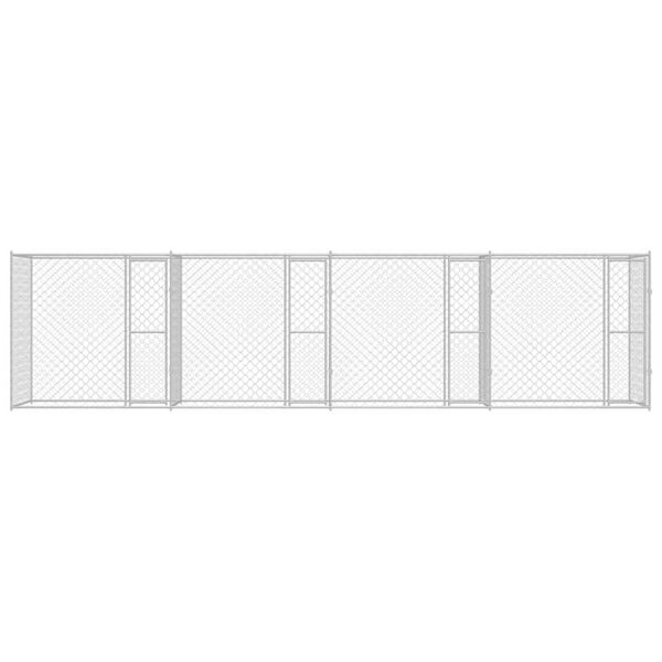 vidaXL Dog Cage Silver 800 x 200 x 200 cm Galvanised Steel