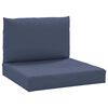 vidaXL Pallet Cushions 2 pcs Navy Blue Fabric