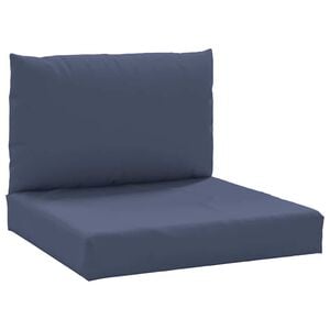 vidaXL Pallet Cushions 2 pcs Navy Blue Fabric