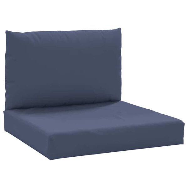 vidaXL Pallet Cushions 2 pcs Navy Blue Fabric