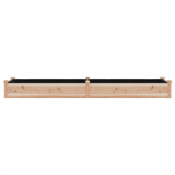 vidaXL Garden Raised Bed with Liner 240x60x25 cm Solid Wood Fir