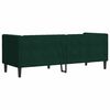 vidaXL Chesterfield Sofa with Bolsters 3-Seater Dark Green Velvet