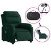 vidaXL Electric Massage Recliner Chair Dark Green Velvet