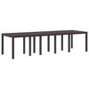 vidaXL Garden Table Brown 300 x 100 x 73 cm Poly Rattan