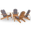 vidaXL 5 Piece Adirondack Garden Lounge Set Solid Wood Acacia