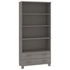 vidaXL Highboard | Set of 2 | Light grey | Solid pinewood, MDF | Large