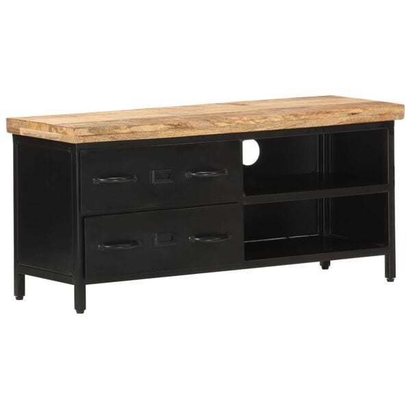 vidaXL TV Cabinet 90x30x41 cm Rough Mango Wood