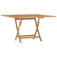 vidaXL Folding Garden Table 110x110x75 cm Solid Wood Teak