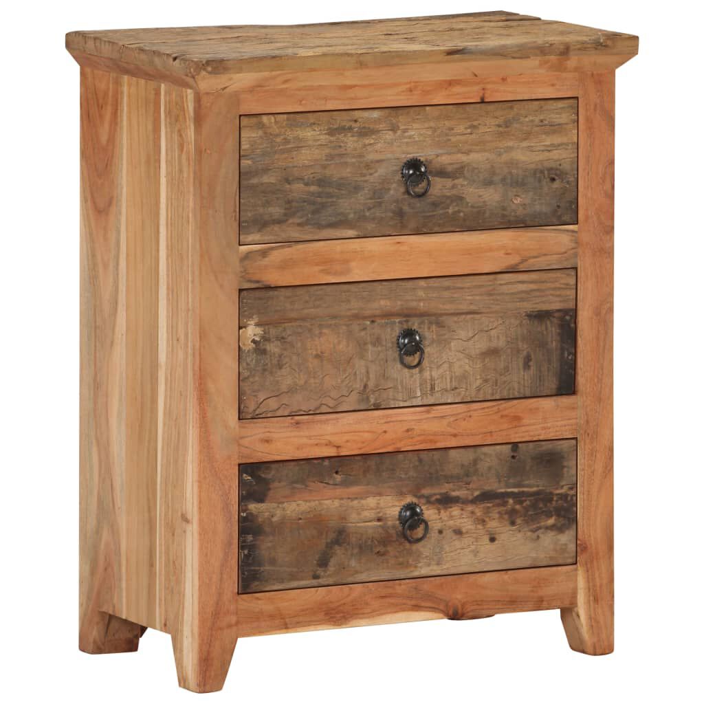 vidaXL Sideboard 60x33x75 cm Solid Acacia Wood and Reclaimed Wood