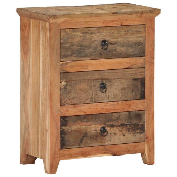 vidaXL Sideboard 60x33x75 cm Solid Acacia Wood and Reclaimed Wood