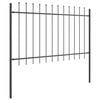 vidaXL Garden Fence Grey 1.7 x 1.2 m Powder-coated Steel