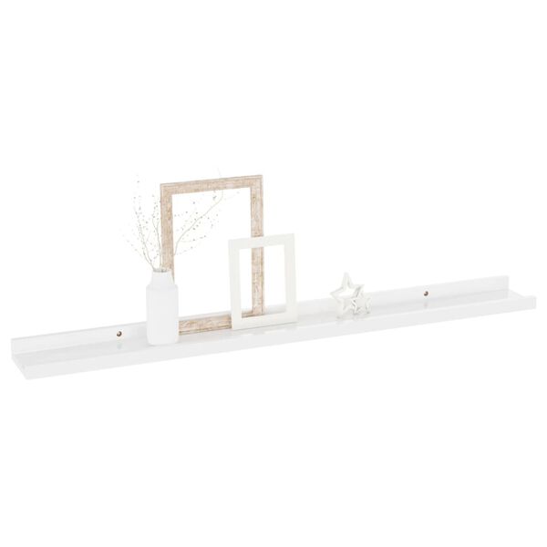 vidaXL Wall Shelves 4 pcs High Gloss White 80x9x3 cm