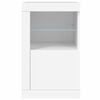 vidaXL Side Cabinets with LED Lights 2 pcs White Engineered Wood