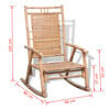 vidaXL Rocking Chair Bamboo