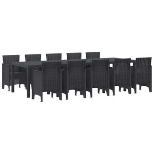 vidaXL Garden Dining Set 11 pcs Anthracite Plastic