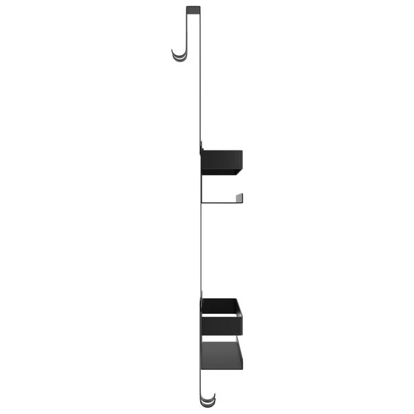 vidaXL Hanging Shower Caddy Matt Black Brushed 304 Stainless Steel